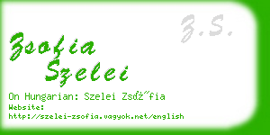 zsofia szelei business card